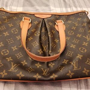 Louis Vuitton Brown and Tan Monogram Shoulder Bag